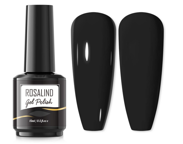 Rosalind Black Gel Polish 15ml – Long Lasting, Low Odor &amp; Easy Application