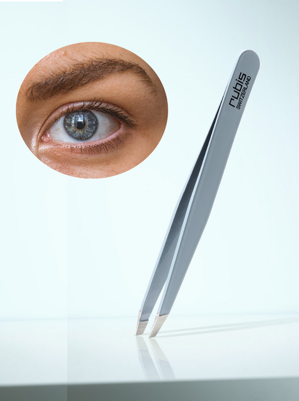 Rubis Tweezers Oblique Cut - Pluck eyebrows with maximum precision